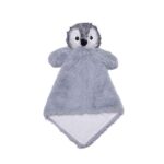 Pinguïn Luvie Pingi van Cubbies met pluizig grijs lichaam zachte vacht en babyveiligheidsdeken