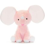 Roze Pink Dumble olifant knuffel van Cubbies met grote oren slurf en zachte uitstraling