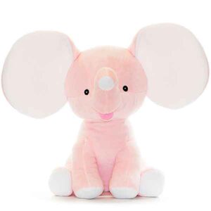 Roze Pink Dumble olifant knuffel van Cubbies met grote oren slurf en zachte uitstraling