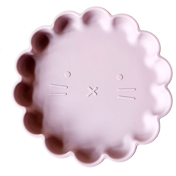 Zachtroze siliconen leeuwenbord met zuignap van Rammelaartje