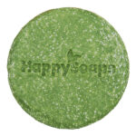 groene Happysoaps shampoo bar aloë vera rond model plasticvrij