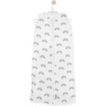 Hydrofiele babyslaapzak met grijze regenboogprint van Jollein maat 90 cm in katoen