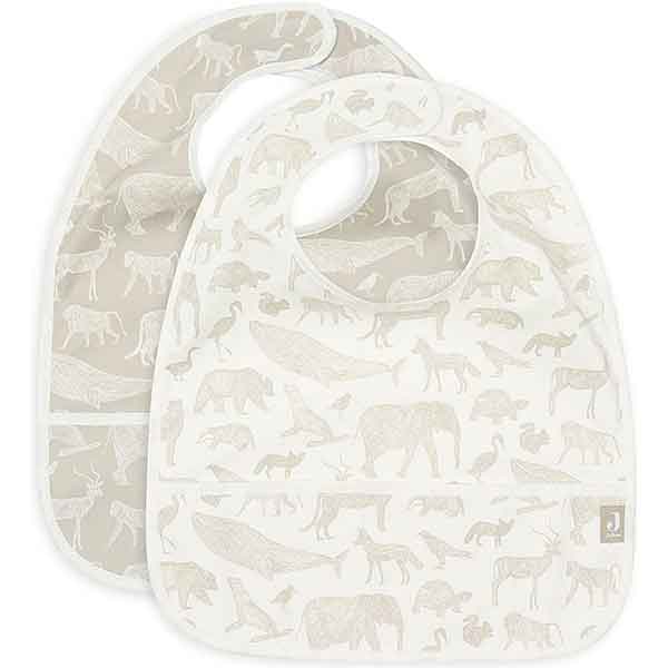 Jollein waterproof slab Animals Nougat met dierenprint en waterafstotend materiaal