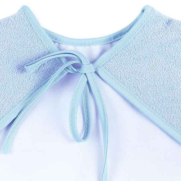 Little Lemonade slab met mouwen baby blue van badstof met afneembare PEVA binnenkant