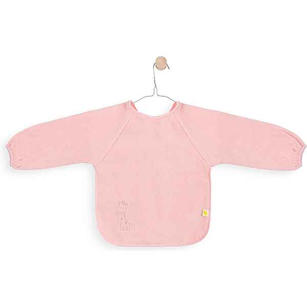 Little Lemonade slab met mouwen soft pink van badstof met afneembare PEVA binnenkant