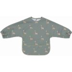 Slab met mouwen Jungle Jambo Ash Green van Jollein met giraffenprint en opvangrandje op ash green achtergrond