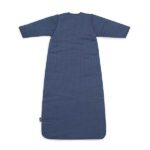 Jollein babyslaapzak Jeans Blue Basic Stripe maat met afritsbare mouwen