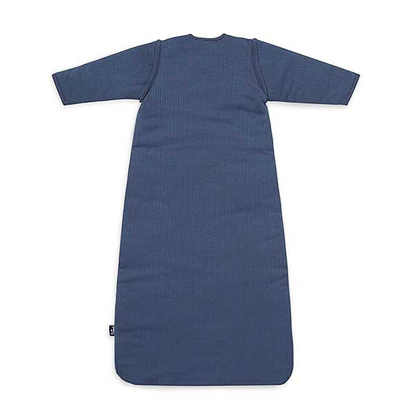Jollein babyslaapzak Jeans Blue Basic Stripe maat met afritsbare mouwen