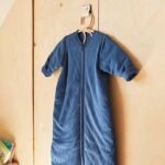 Jollein babyslaapzak Jeans Blue Basic Stripe maat met afritsbare mouwen