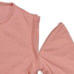 Jollein Basics slaapzak rosewood met afritsbare mouwen en ribstructuur