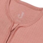 Jollein Basics slaapzak rosewood met afritsbare mouwen en ribstructuur