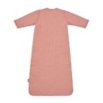 Jollein Basics slaapzak rosewood met afritsbare mouwen en ribstructuur