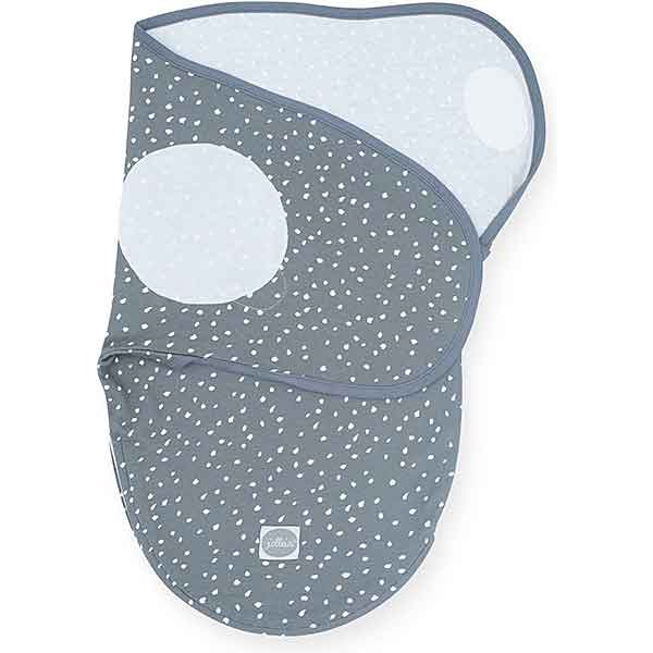 Jollein inbakerdoek Spickle Grey 0-3 maanden van zachte jersey met spikkeltjesprint