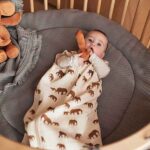 Jollein zomerslaapzak Savannah mouwloos met crèmekleurige olifantenprint