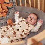 Jollein zomerslaapzak Savannah mouwloos met crèmekleurige olifantenprint