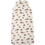Jollein zomerslaapzak Savannah mouwloos met crèmekleurige olifantenprint
