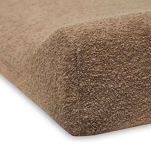 Badstof aankleedkussenhoes 50 x 70 cm in warme kleur met zachte absorberende stof voor comfortabel verschonen