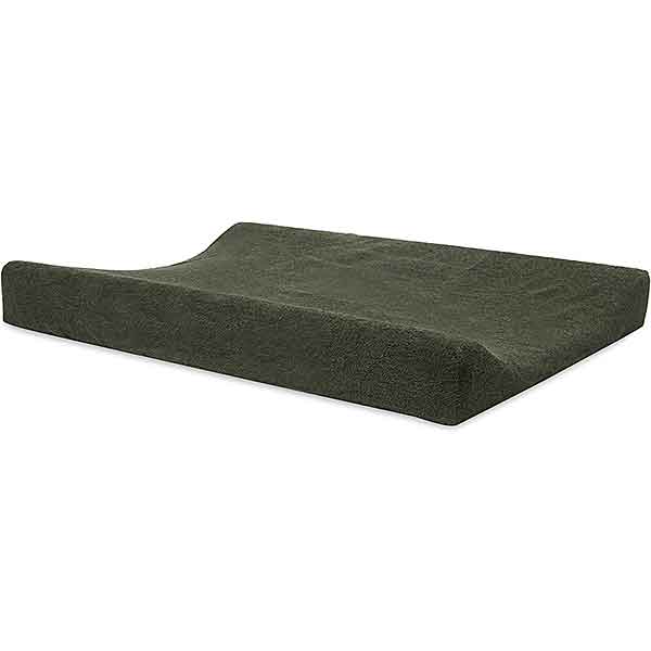 Badstof aankleedkussenhoes Leaf Green 50 x 70 cm met zachte absorberende stof en rustige groene uitstraling voor comfortabel verschonen