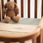 Hoeslaken jersey katoen Sea Green geschikt voor baby matrassen 40 50 x 80 90 cm met zachte rekbare stof