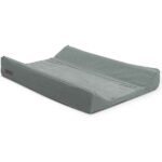 Jollein aankleedkussenhoes Brick Velvet Storm Grey 50 x 70 cm met zachte velvet stof en luxe uitstraling