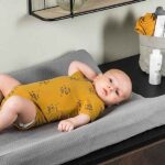 Jollein aankleedkussenhoes Brick Velvet Storm Grey 50 x 70 cm met zachte velvet stof en luxe uitstraling