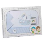 Gamberritos beddengoed ledikant met complete set hoeslaken dekbedovertrek en kussensloop in zachte kleuren