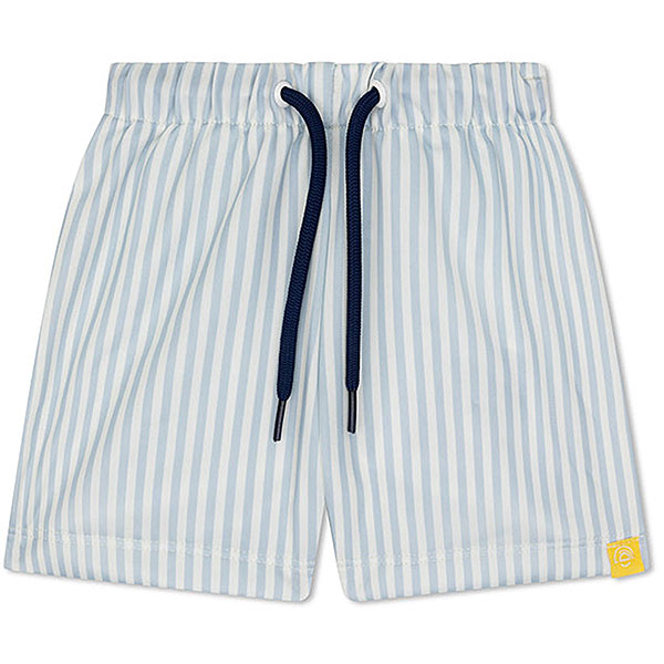 Baby jongens zwemboxer blauw wit gestreept met elastische taille en trekkoord