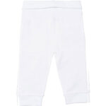 Frogs and Dogs baby broekje wit met zilveren pootafdrukken unisex.