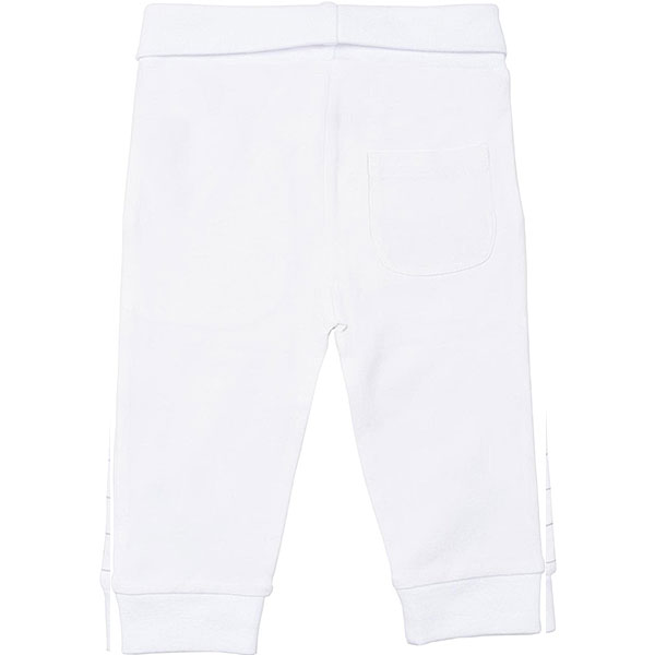 Frogs and Dogs baby broekje wit met zilveren pootafdrukken unisex.