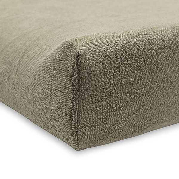 aankleedkussenhoes baby badstof olive green 50x70 zacht katoen hoes