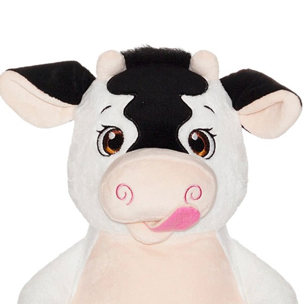 knuffel koe Cubbies Callie Mae wit crème zwart