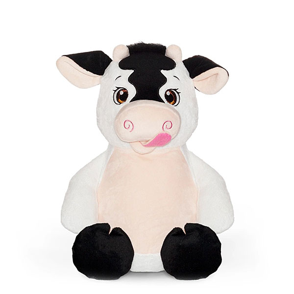 knuffel koe Cubbies Callie Mae wit crème zwart