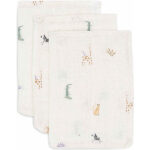 hydrofiele washandjes baby jungle jambo set van 3 met dierenprint katoen
