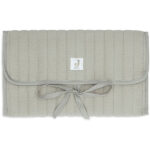 verschoonmatje baby hydrofiel olive green opvouwbaar met vakken onderweg