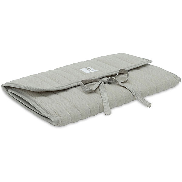 verschoonmatje baby hydrofiel olive green opvouwbaar met vakken onderweg