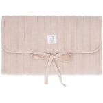 verschoonmatje baby hydrofiel wild rose opvouwbaar met vakken onderweg