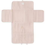 verschoonmatje baby hydrofiel wild rose opvouwbaar met vakken onderweg