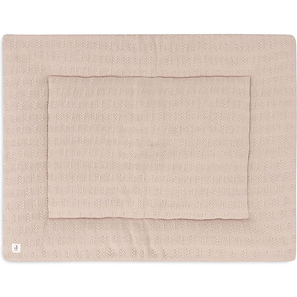 boxkleed baby wild rose 75x95 cm grain knit zacht katoen fleece speelkleed