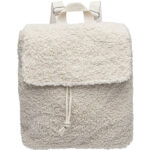 rugtas peuter boucle naturel teddy zacht kinderrugzak met trekkoord