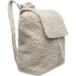 rugtas peuter boucle naturel teddy zacht kinderrugzak met trekkoord