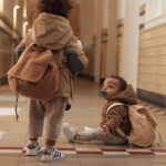 rugtas peuter boucle naturel teddy zacht kinderrugzak met trekkoord