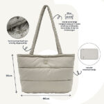 jollein luiertas puffed olive green olijfgroen met verschoningsmat stijlvol praktisch babytas