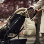 jollein luiertas puffed olive green olijfgroen met verschoningsmat stijlvol praktisch babytas