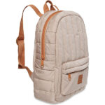 rugtas peuter puffed biscuit gewatteerd design kinderrugzak beige