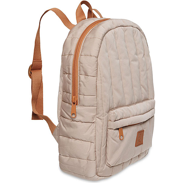 rugtas peuter puffed biscuit gewatteerd design kinderrugzak beige