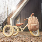 rugtas peuter puffed biscuit gewatteerd design kinderrugzak beige