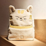 rugtas peuter teddy kat Charlie zacht met oortjes kinderrugzak teddy stof