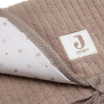 verschoonmatje baby cloudy rib milky coffee opvouwbaar met vakken onderweg