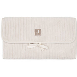 verschoonmatje baby cloudy rib oatmeal met vakken opvouwbaar onderweg