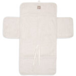 verschoonmatje baby cloudy rib oatmeal met vakken opvouwbaar onderweg